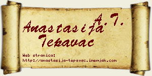 Anastasija Tepavac vizit kartica
